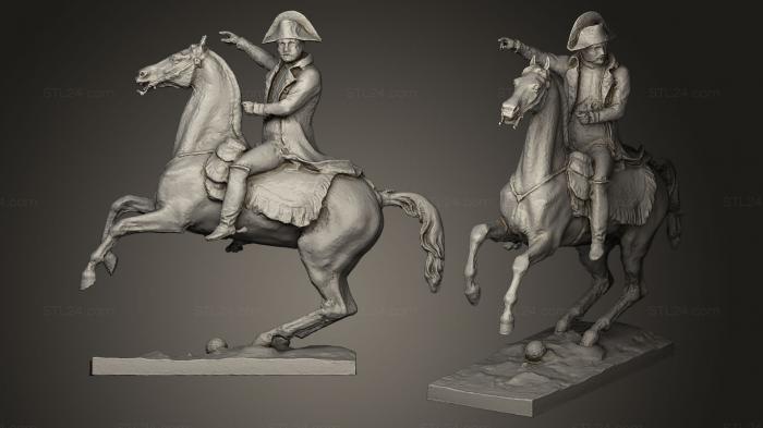 Статуэтки известных личностей (Наполеон на коне, STKC_0085) 3D модель для ЧПУ станка